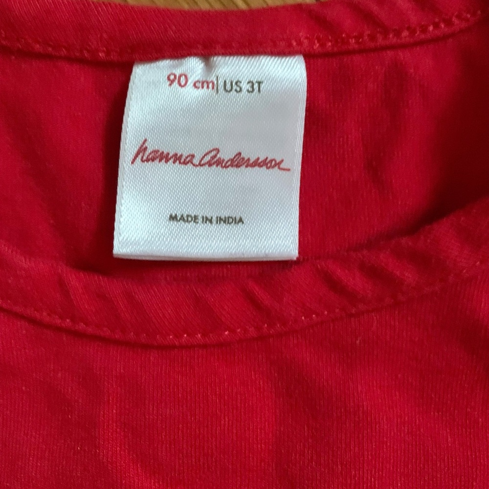 Hanna Andersson 90/3 Red Holiday Sparkle Dress in Soft Tulle - Picture 3 of 6